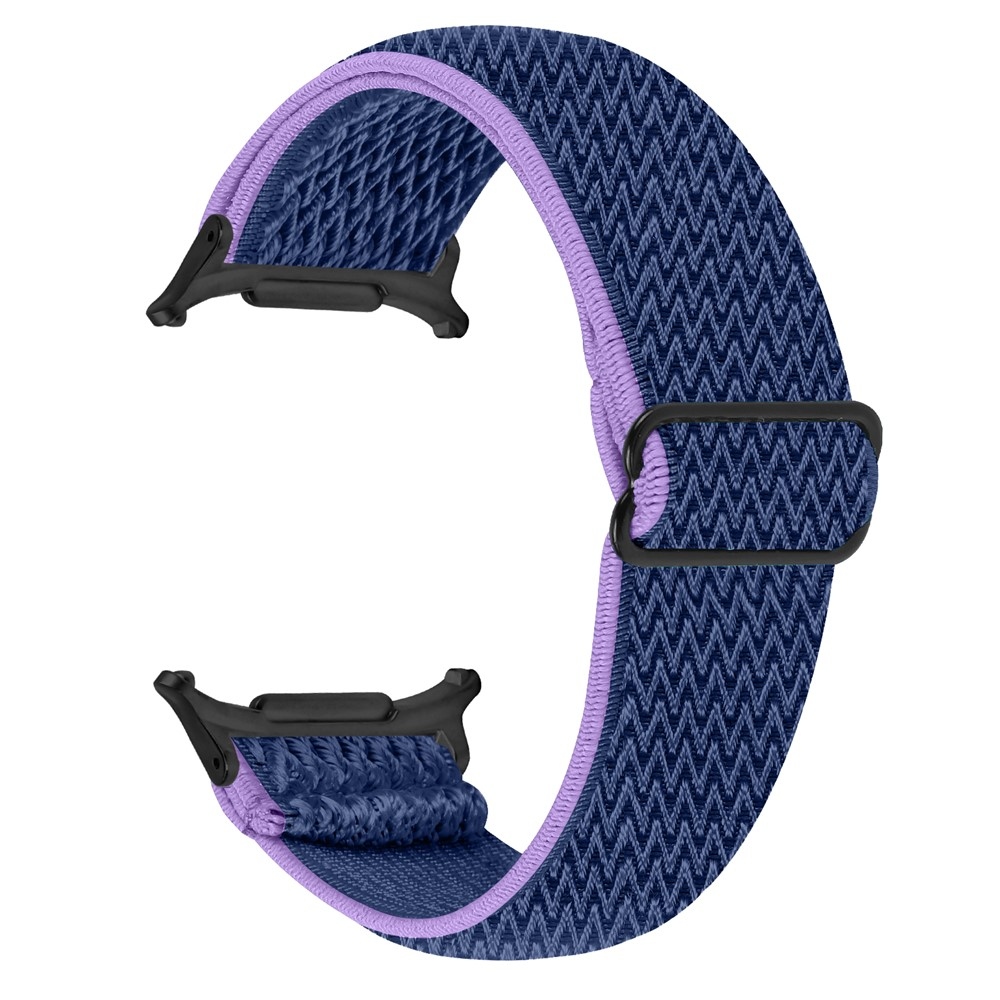 Connect nylonový elastický remienok na Samsung Galaxy Watch8 Classic 46mm/Watch8 44mm/40mm - fialový/modrý