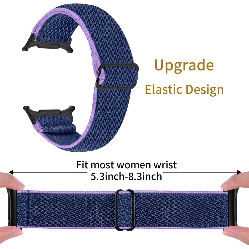 Connect nylonový elastický remienok na Samsung Galaxy Watch8 Classic 46mm/Watch8 44mm/40mm - fialový/modrý