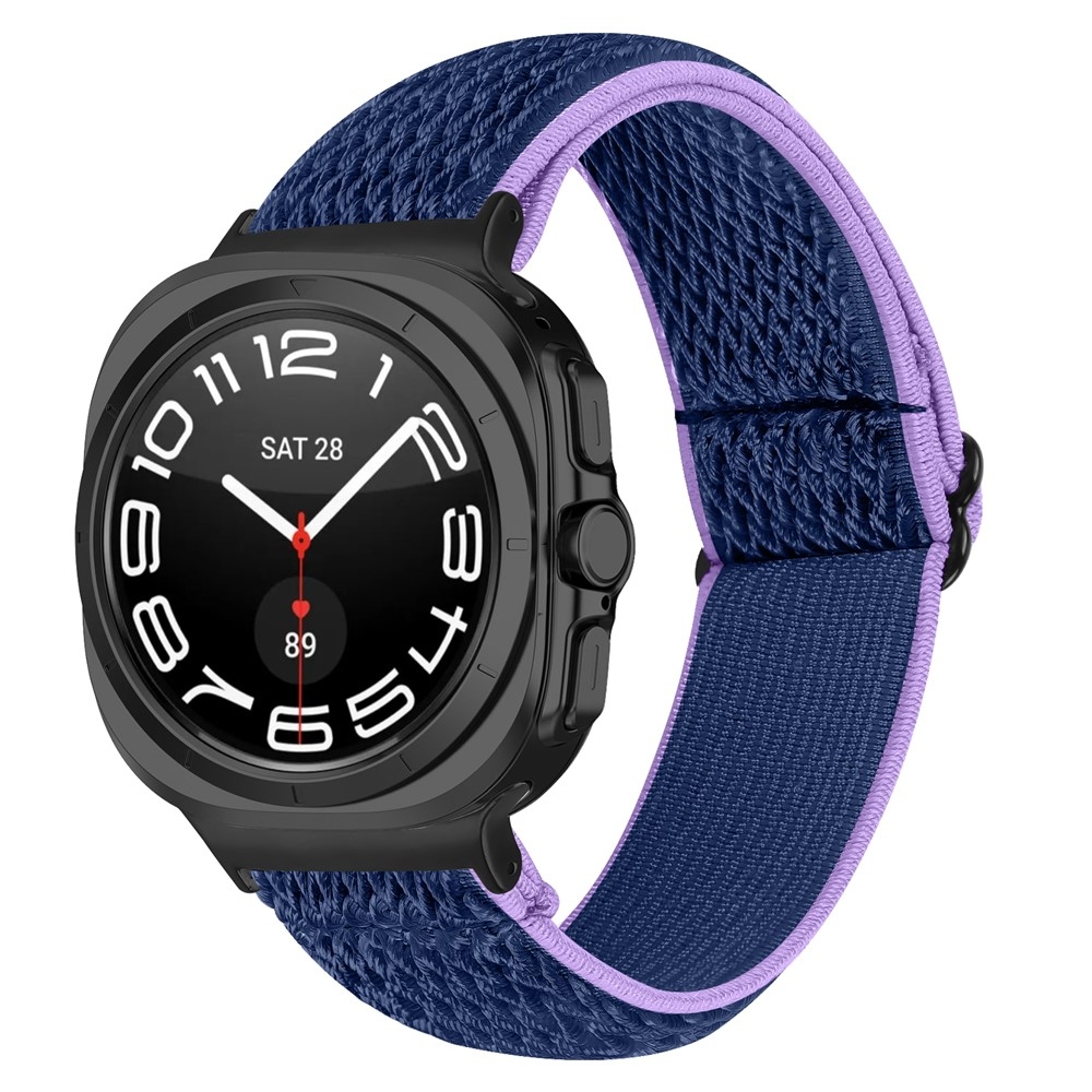 Connect nylonový elastický remienok na Samsung Galaxy Watch8 Classic 46mm/Watch8 44mm/40mm - fialový/modrý