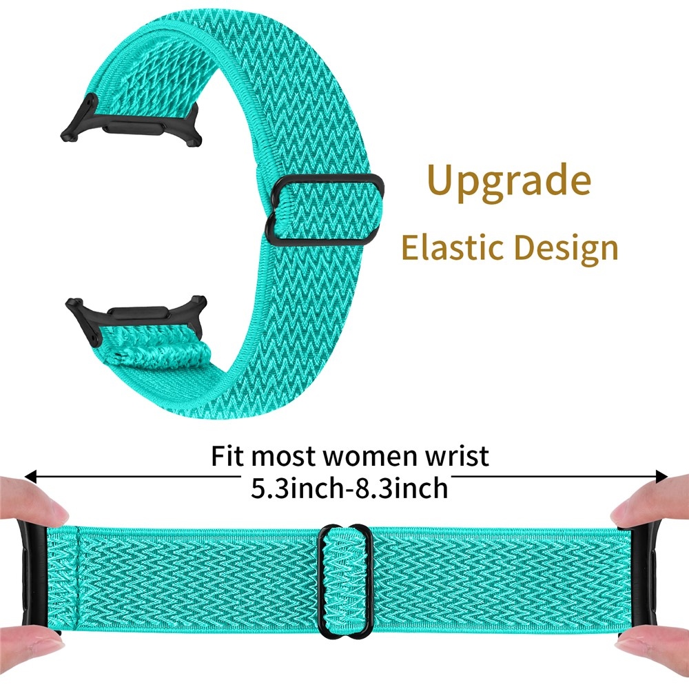 Connect nylonový elastický remienok na Samsung Galaxy Watch8 Classic 46mm/Watch8 44mm/40mm - modrozelený