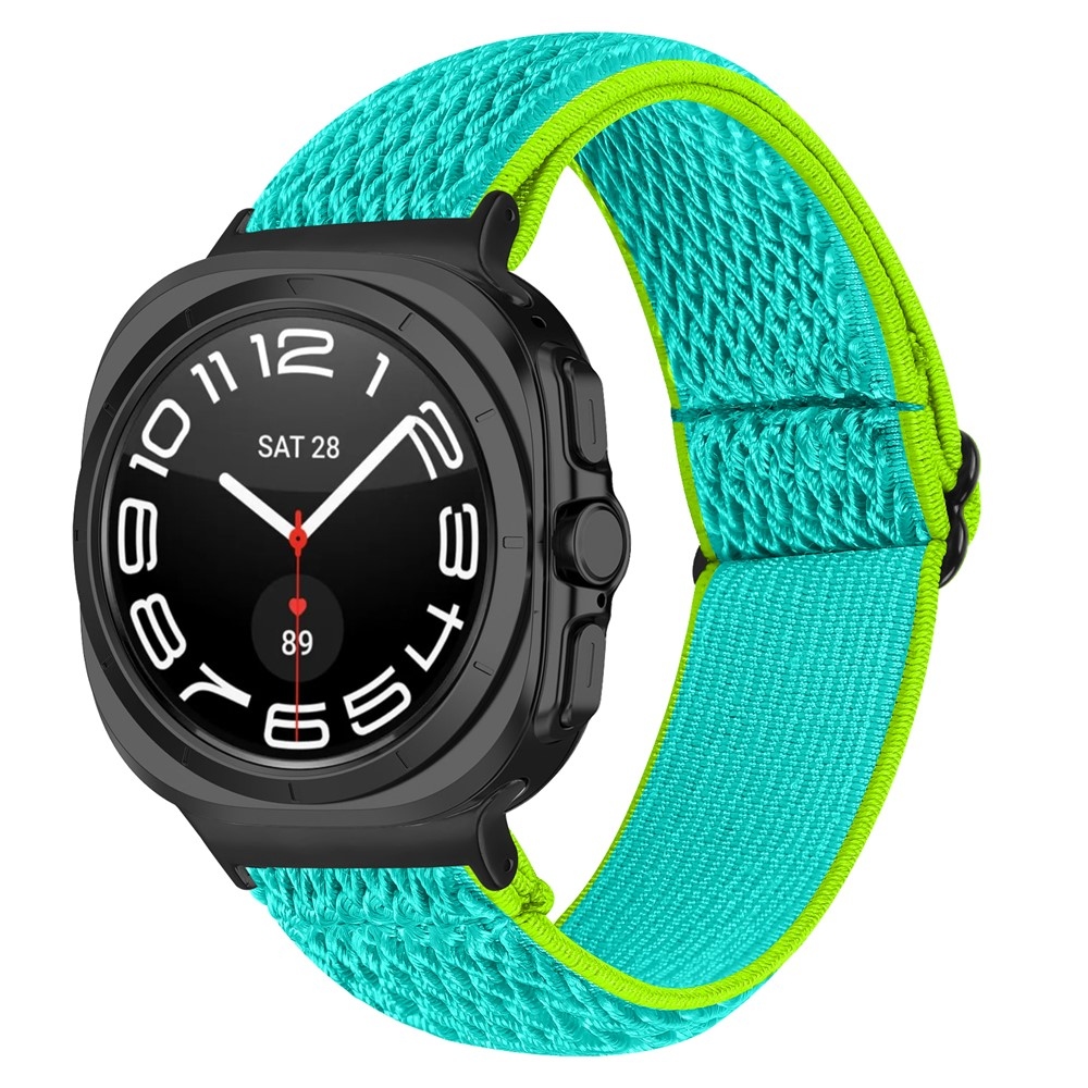 Connect nylonový elastický remienok na Samsung Galaxy Watch8 Classic 46mm/Watch8 44mm/40mm - žltý/modrozelený