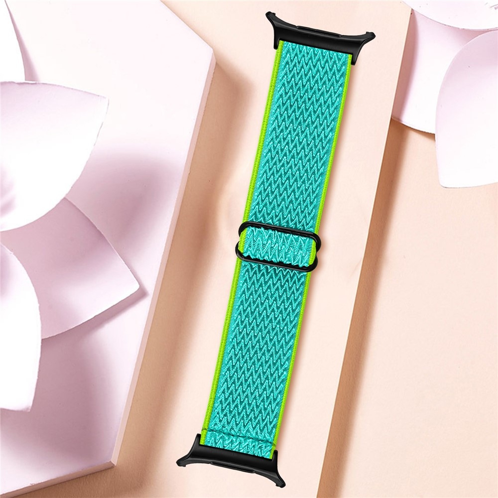 Connect nylonový elastický remienok na Samsung Galaxy Watch8 Classic 46mm/Watch8 44mm/40mm - žltý/modrozelený