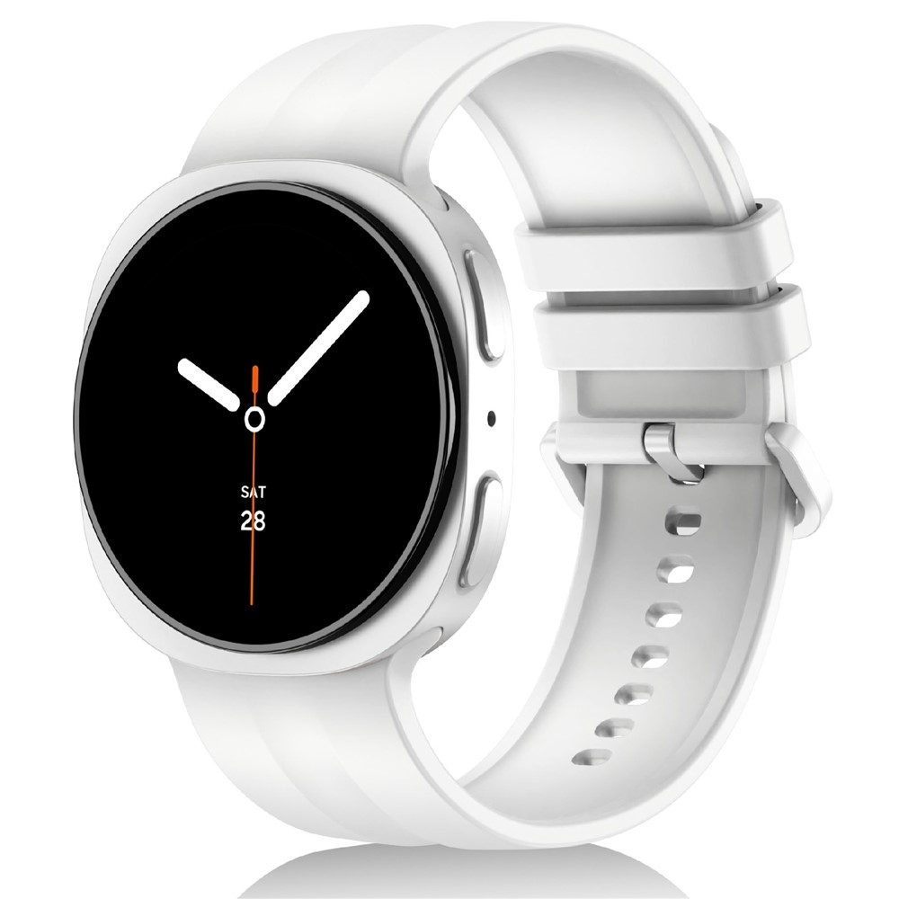 Corre silikónový remienok na Samsung Galaxy Watch9 40mm/44mm/Watch8 44mm/40mm - biely L