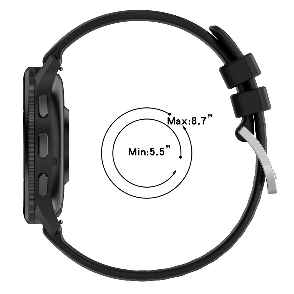 Corros silikónový remienok 22mm na Garmin Venu 4 41mm - čierny