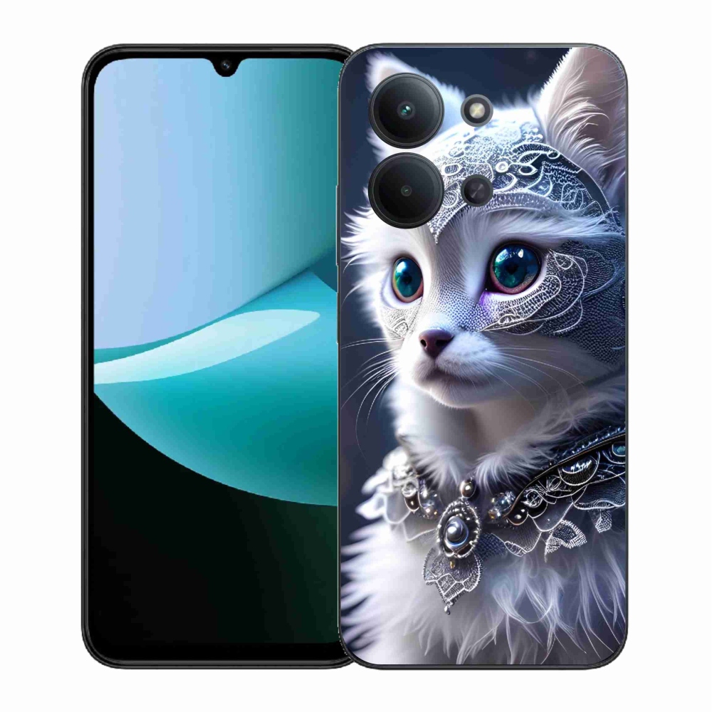 Gélový kryt mmCase na Xiaomi Redmi 15C 4G (171mm)/Poco C85 4G (171mm) - biela mačka