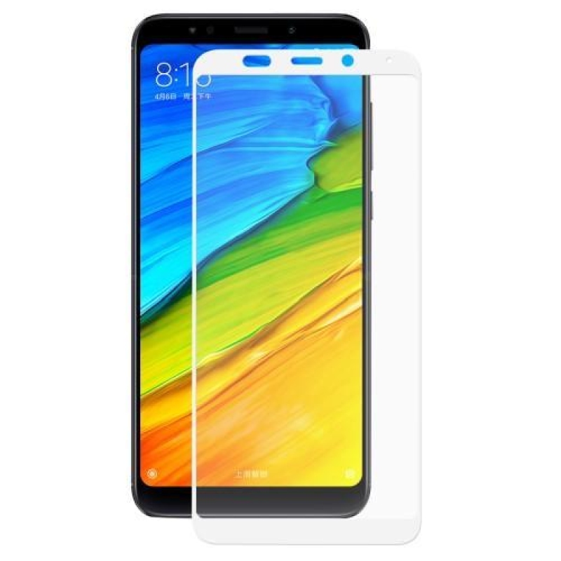 Cover celoplošné tvrdené sklo na Xiaomi Redmi 5 - biele