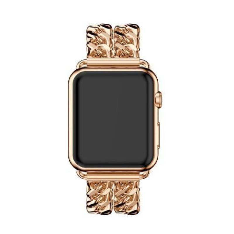 Cowboy štýlový oceľový remienok na Apple Watch 38mm - Rosegold