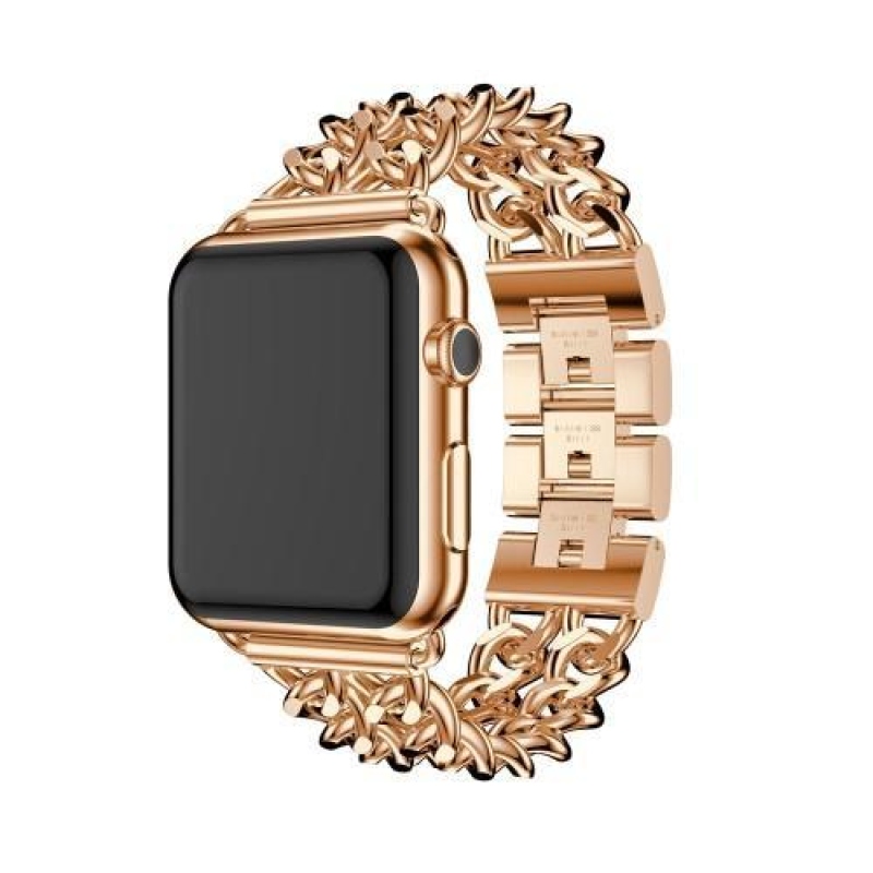 Cowboy štýlový oceľový remienok na Apple Watch 38mm - Rosegold