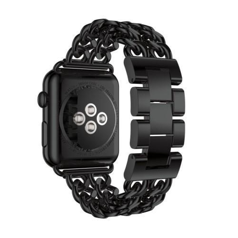 Cowboy štýlový oceľový remienok na Apple Watch 42mm - čierny