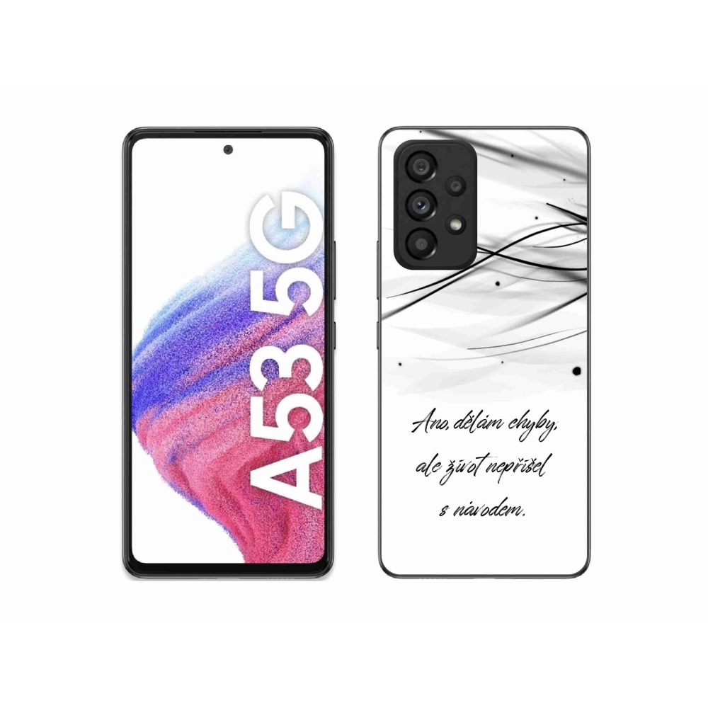 Gélový kryt mmCase na Samsung Galaxy A53 5G - citát biele pozadie