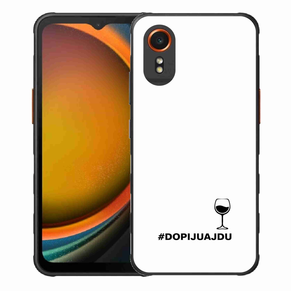 Gélový kryt mmCase na Samsung Galaxy Xcover 7 - vínny motív biele pozadie