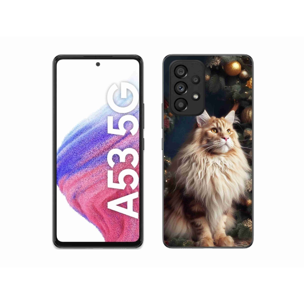 Gélový kryt mmCase na Samsung Galaxy A53 5G - mačka pri stromčeku