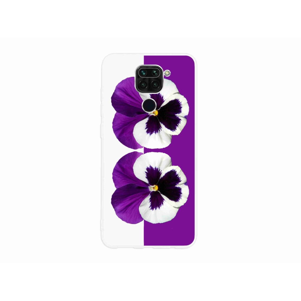 Gélový kryt mmCase na Xiaomi Redmi Note 9 - fialovobiely kvet