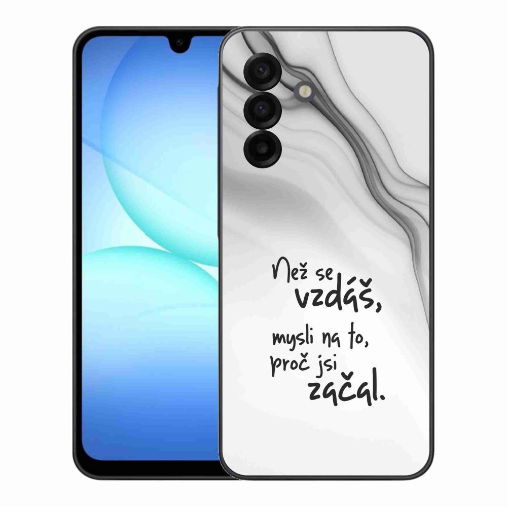 Gélový kryt mmCase na Samsung Galaxy A17 4G/5G - citát 2 biele pozadie