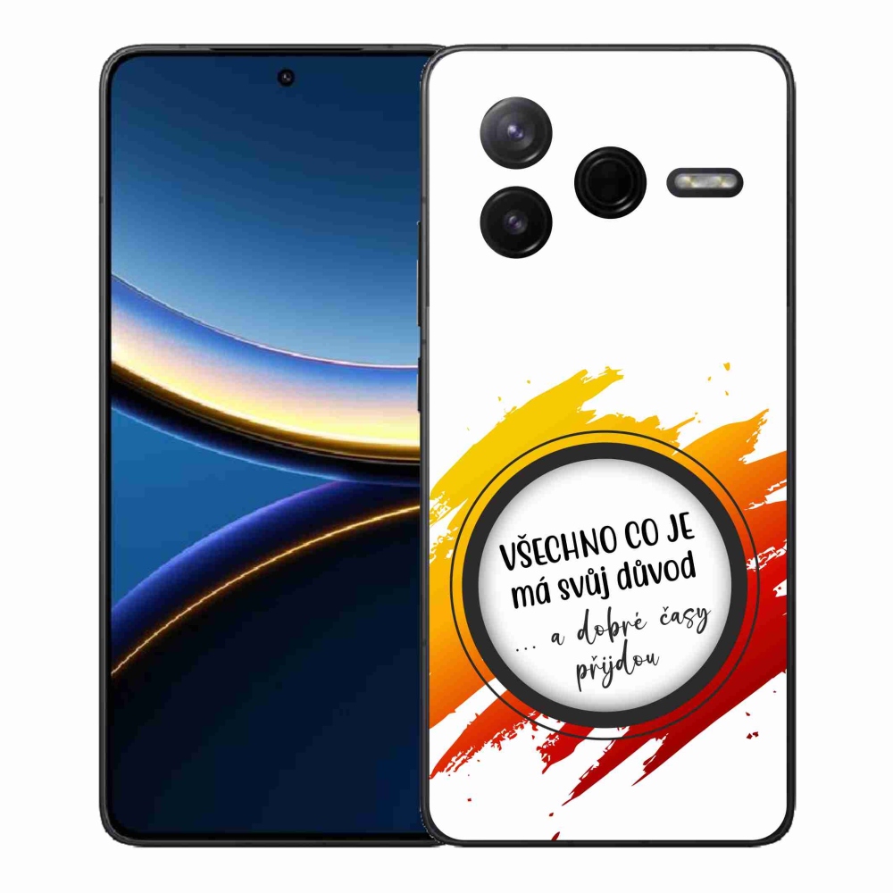 Gélový kryt mmCase na Xiaomi Poco F7 Pro - citát 3 biele pozadie