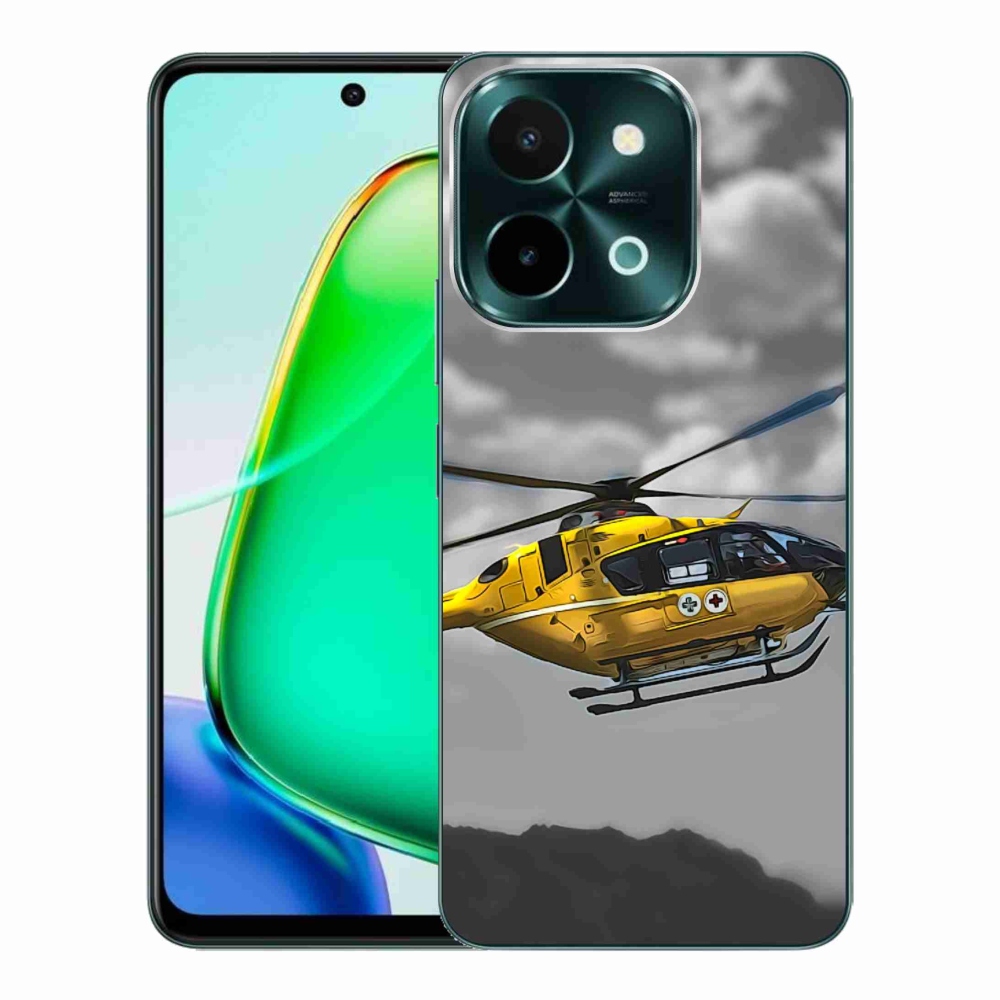 Gélový kryt mmCase na Vivo Y28 - žltá helikoptéra