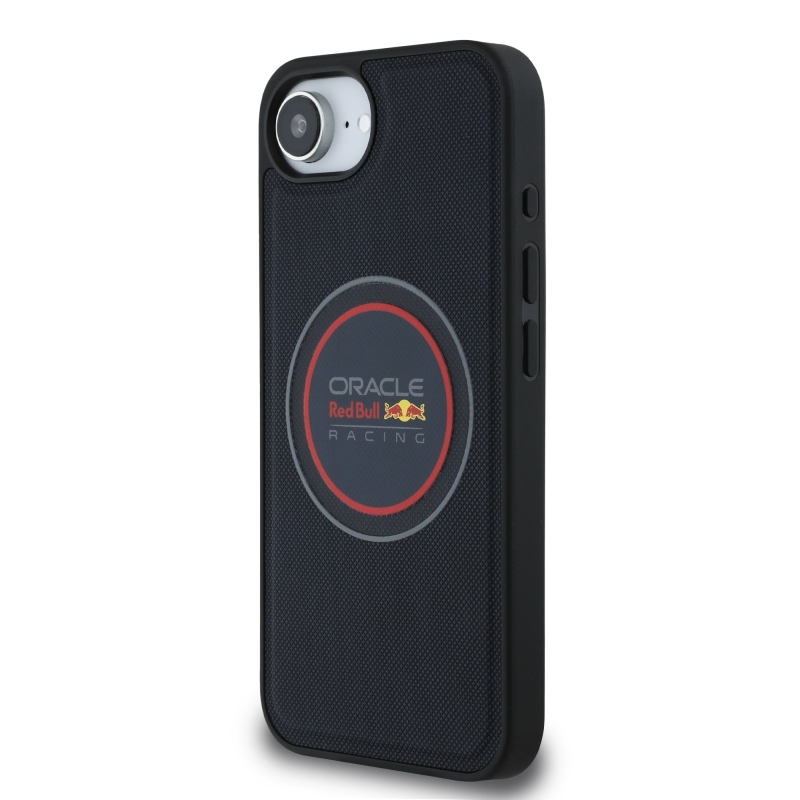 Red Bull PU Leather Red Ring MagSafe Zadný Kryt pre iPhone 16e Navy