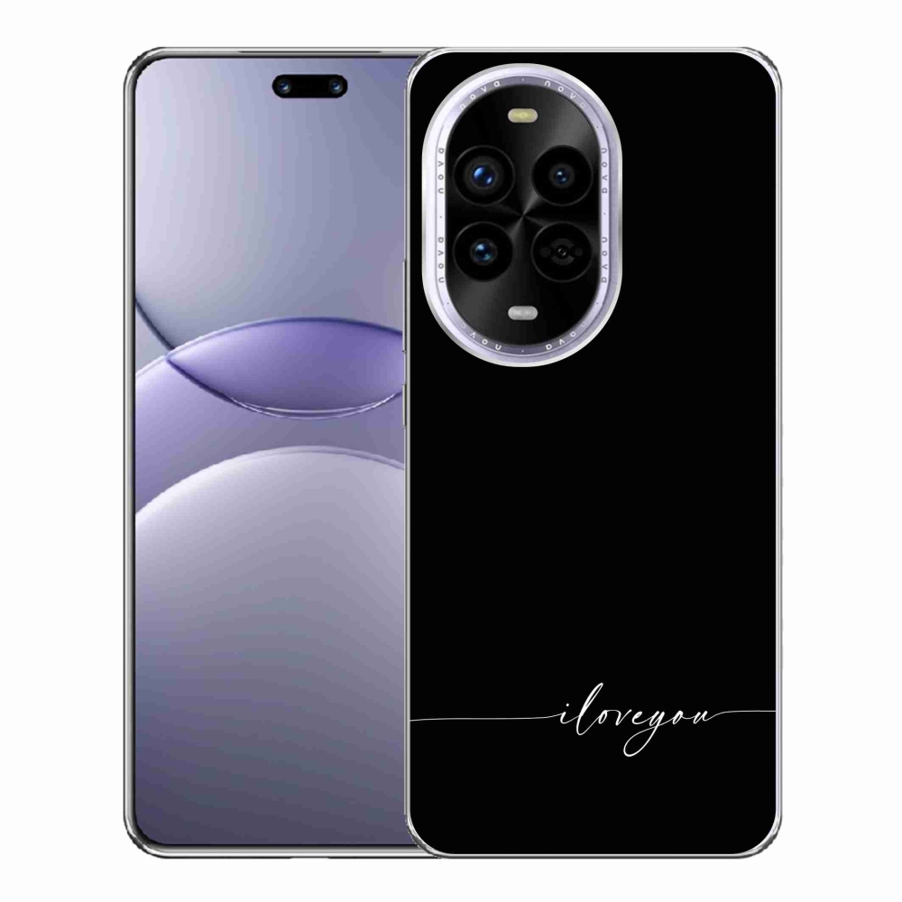 Gélový kryt mmCase na Huawei Nova 13 Pro 5G - I love you čierne pozadie