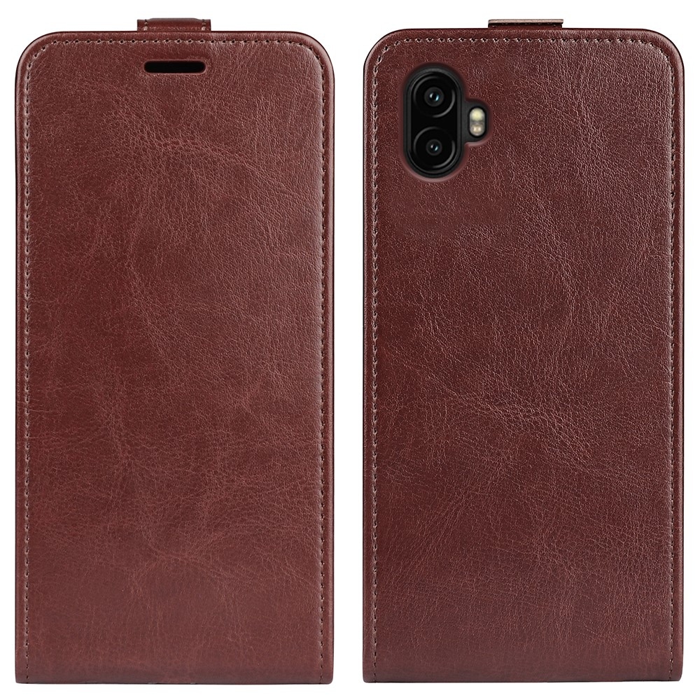 Vertical knižkové púzdro na Samsung Galaxy Xcover 7 Pro - hnedé