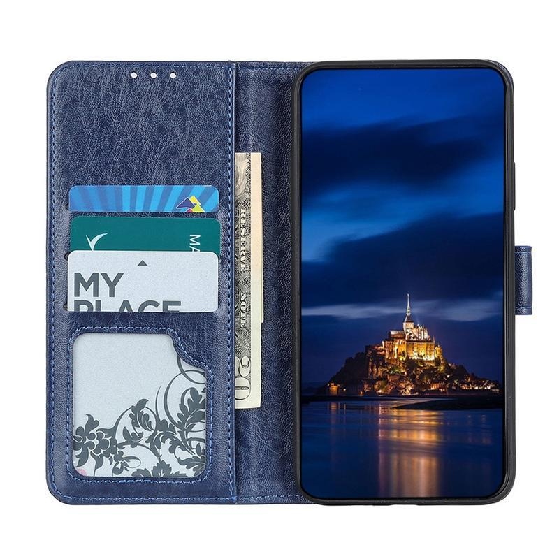 Crazies PU kožené peněženkové puzdro pre mobil Xiaomi Mi 10T Lite 5G - tmavomodrej