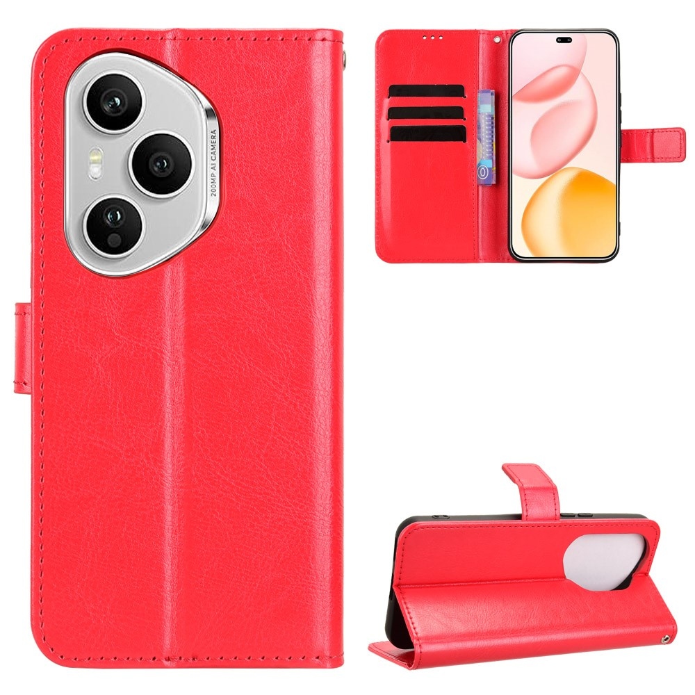 Crazy knižkové puzdro na Honor 400 Pro - červené