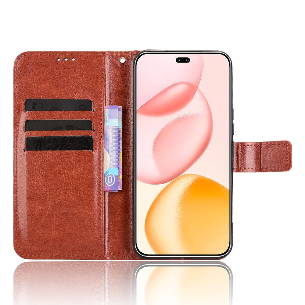 Crazy knižkové puzdro na Honor 400 Pro - hnedé