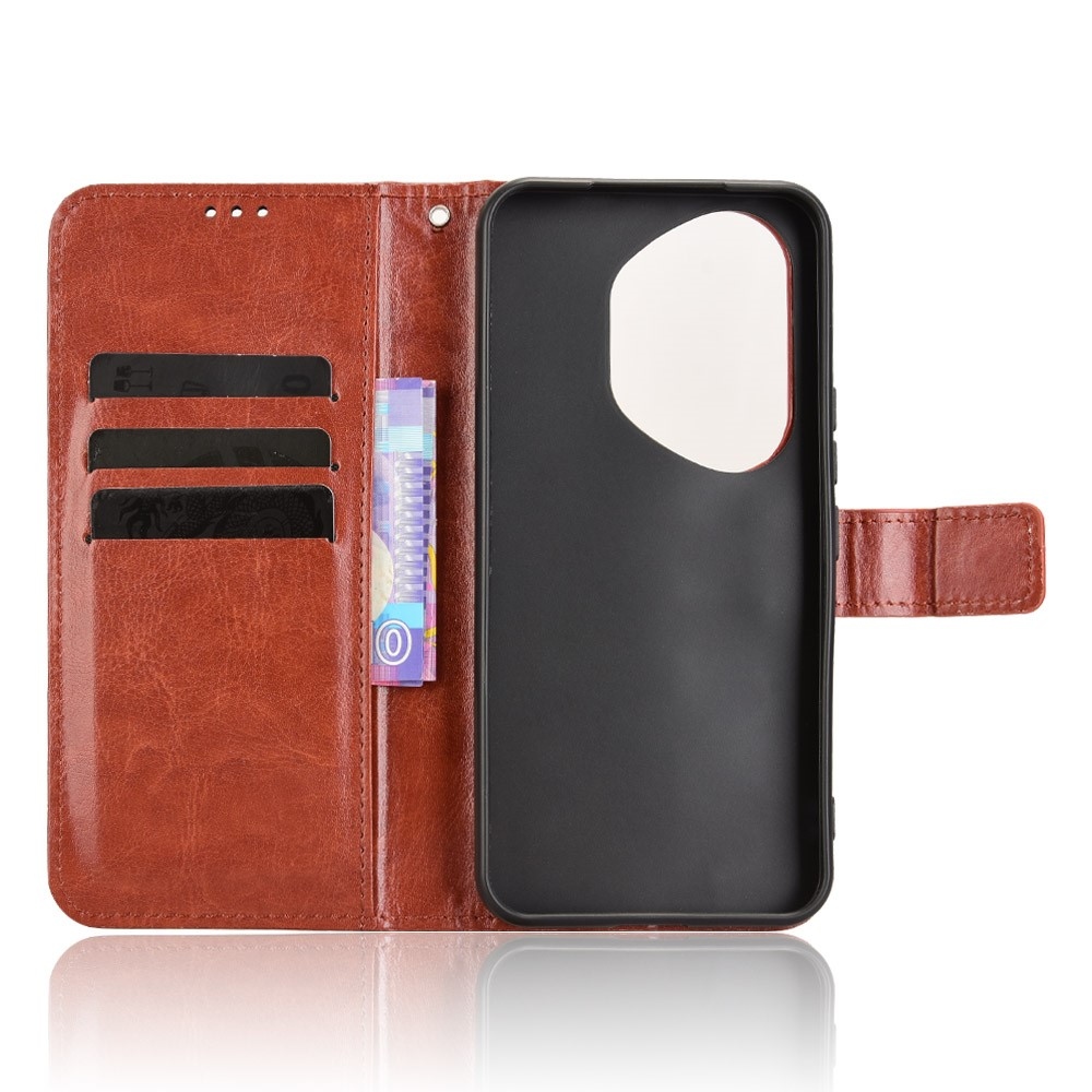 Crazy knižkové puzdro na Honor 400 Pro - hnedé