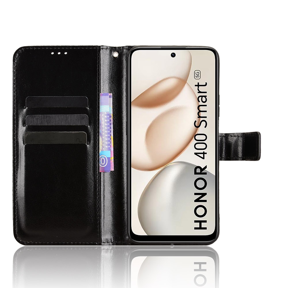 Crazy knižkové púzdro na Honor 400 Smart 5G/4G/Honor X7d - čierne