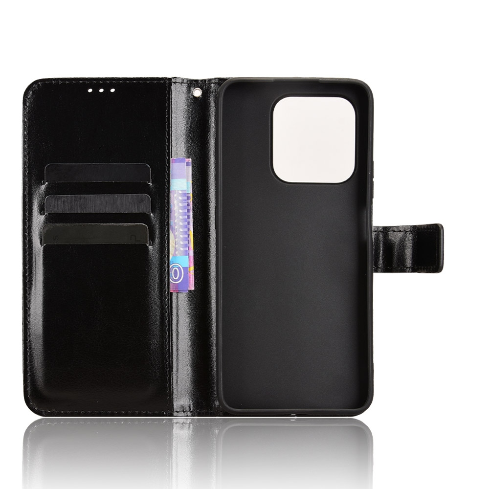 Crazy knižkové púzdro na Honor 400 Smart 5G/4G/Honor X7d - čierne