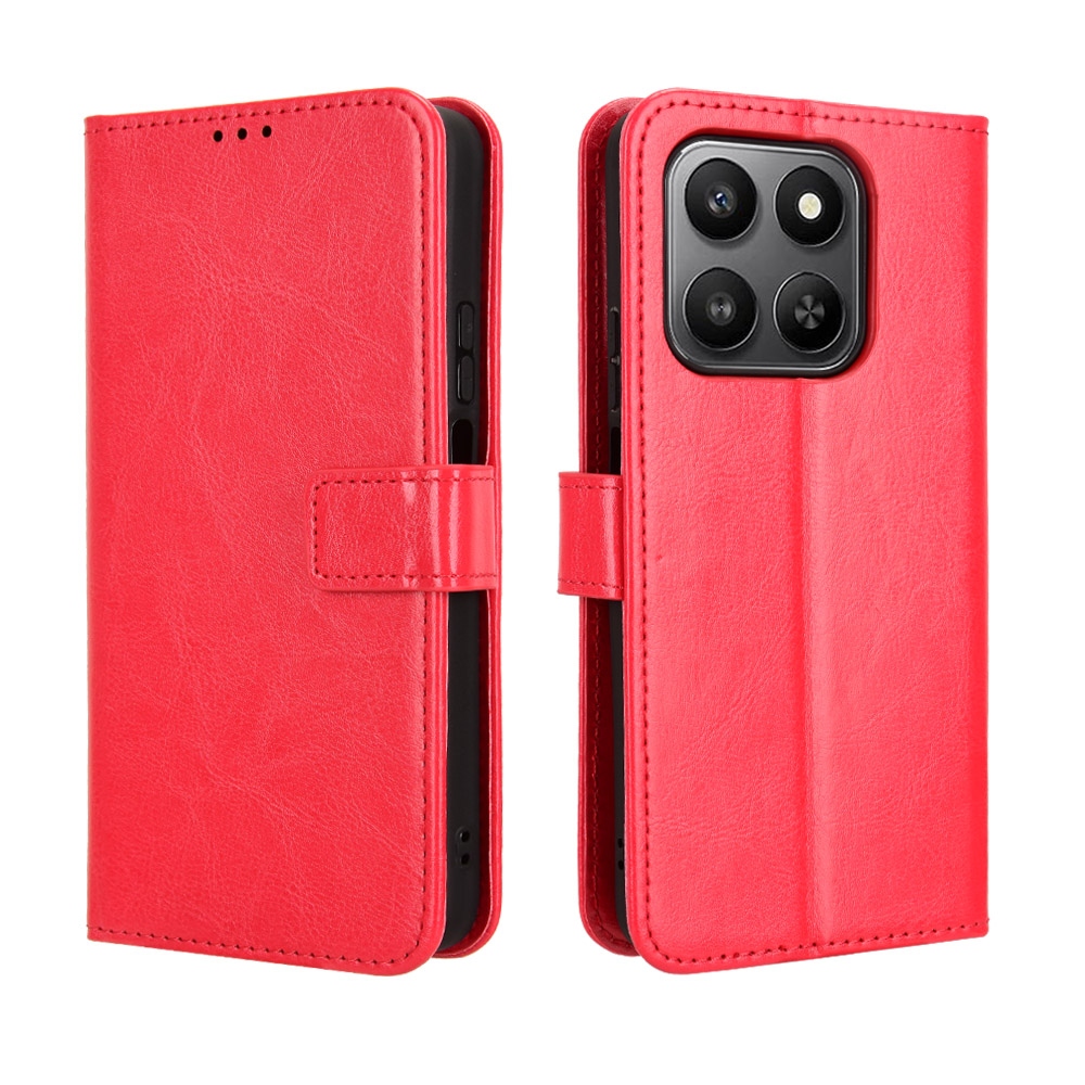 Crazy knižkové puzdro na Honor 400 Smart 5G/4G/Honor X7d - červené