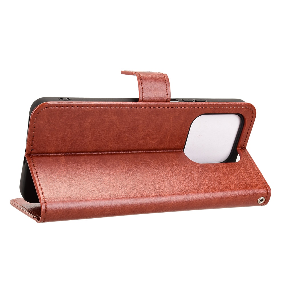 Crazy knižkové púzdro na Honor 400 Smart 5G/4G/Honor X7d - hnedé