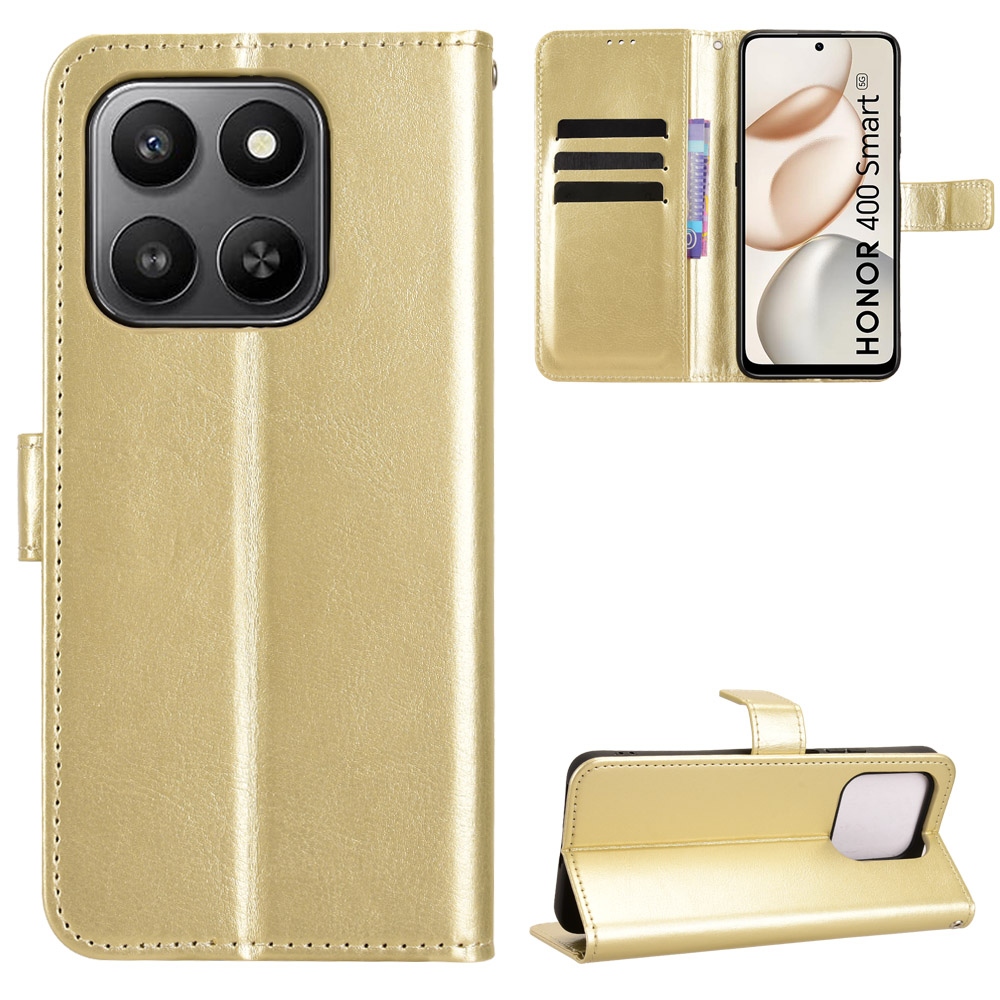 Crazy knižkové puzdro na Honor 400 Smart 5G/4G/Honor X7d - zlaté