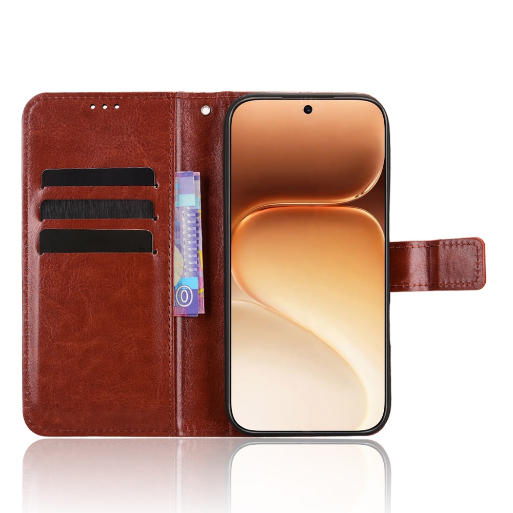 Crazy knižkové púzdro na Honor 600 Pro 5G/Honor 600 5G - hnedé