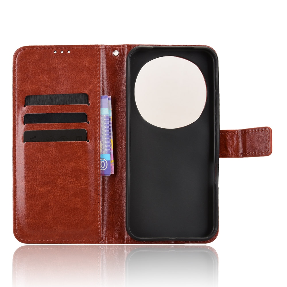 Crazy knižkové puzdro na Honor Magic 8 Pro 5G - hnedé