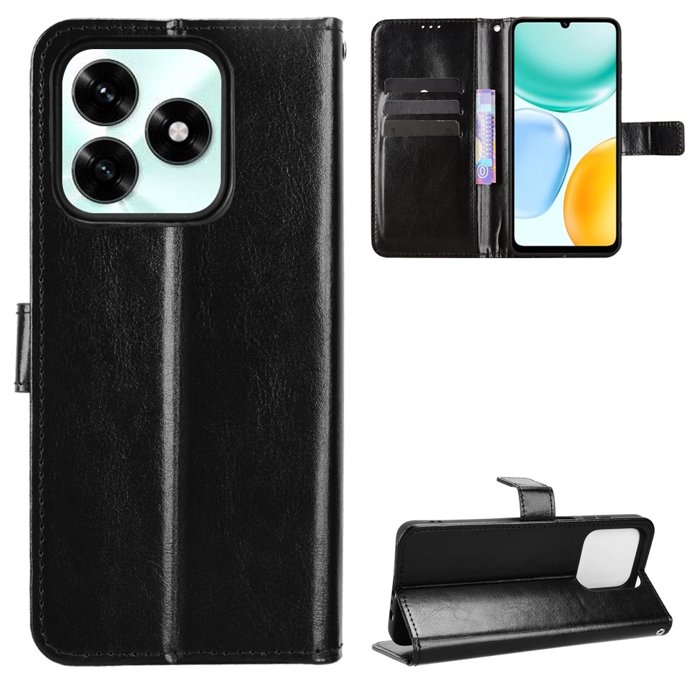 Crazy knižkové puzdro na Honor X5c Plus - čierne