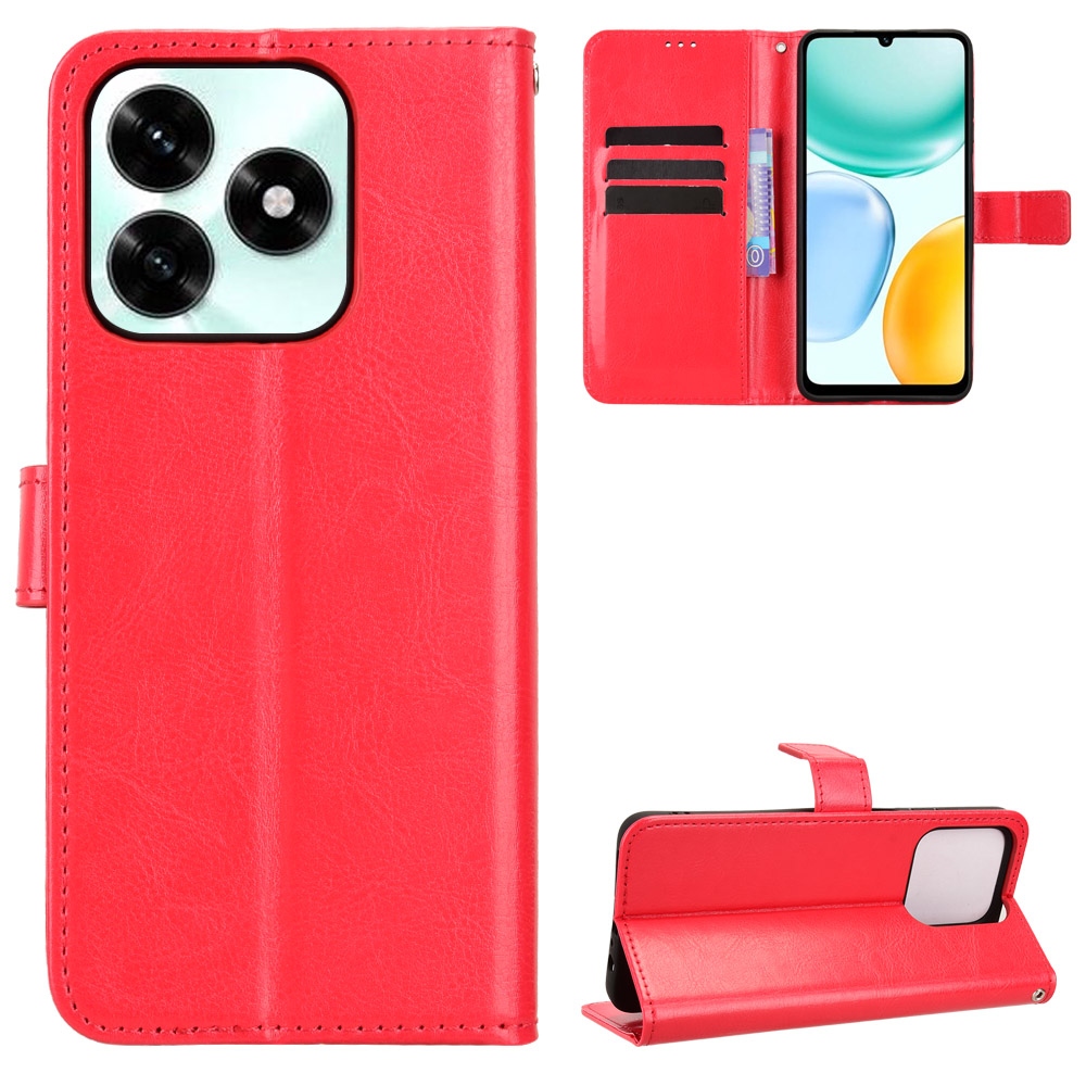 Crazy knižkové puzdro na Honor X5c Plus - červené