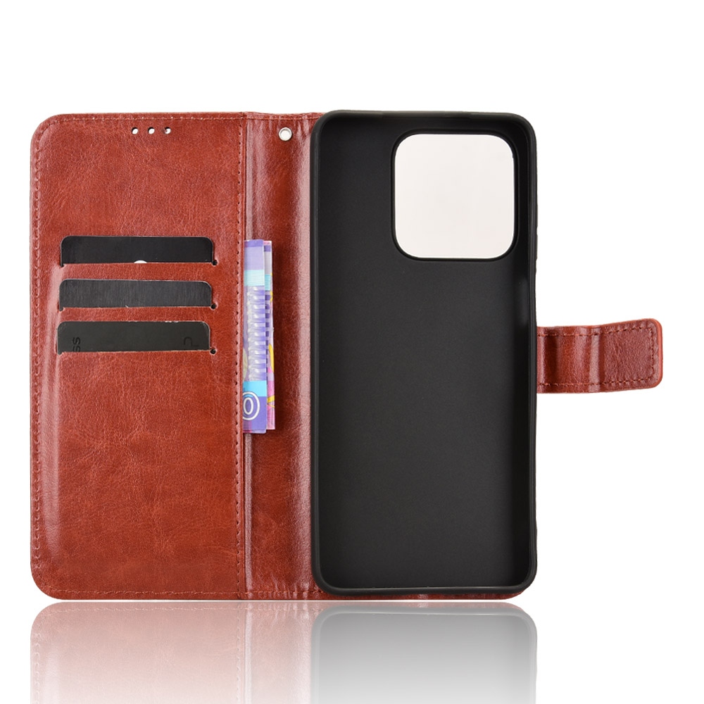 Crazy knižkové puzdro na Honor X5c Plus - hnedé