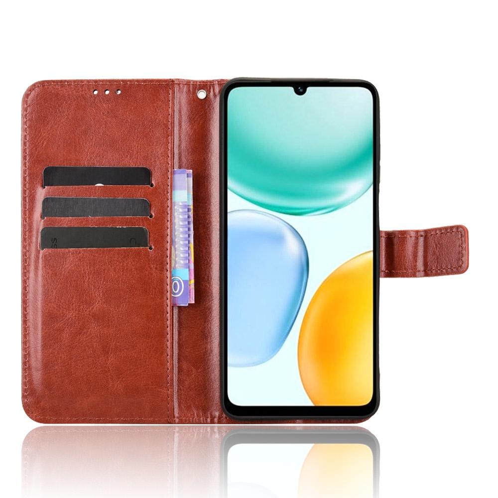 Crazy knižkové puzdro na Honor X5c Plus - hnedé