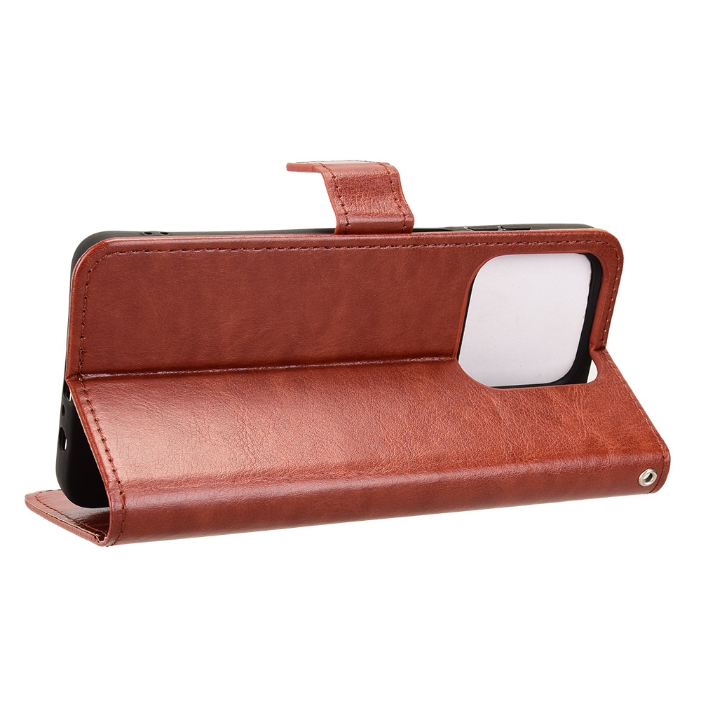 Crazy knižkové puzdro na Honor X5c Plus - hnedé