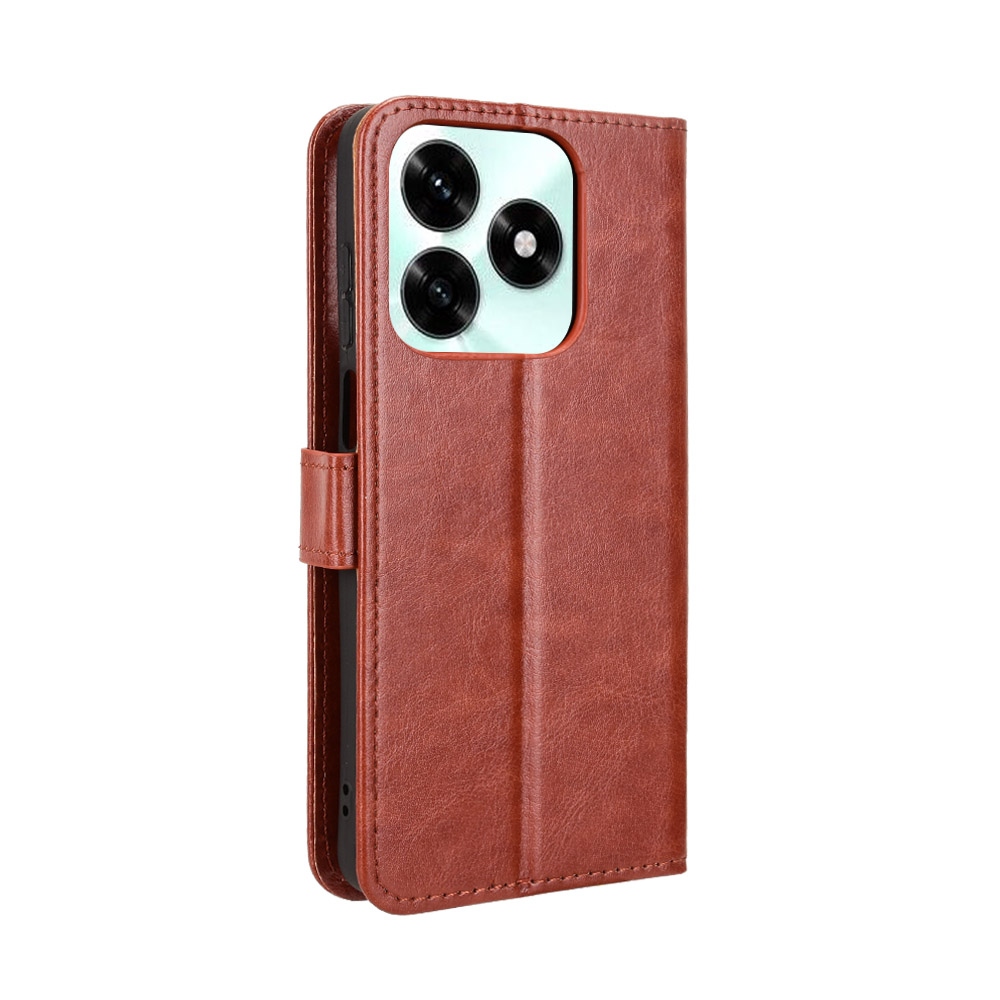 Crazy knižkové puzdro na Honor X5c Plus - hnedé