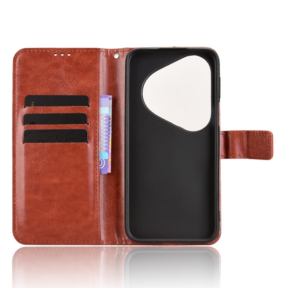 Crazy knižkové puzdro na Huawei Pura 80 Ultra - hnedé