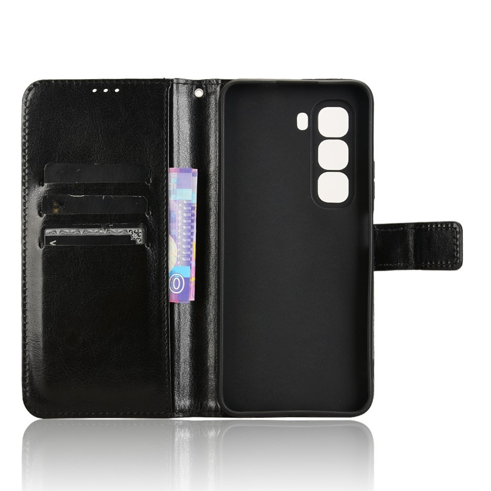 Crazy knižkové púzdro na Infinix Hot 50 Pro - čierne