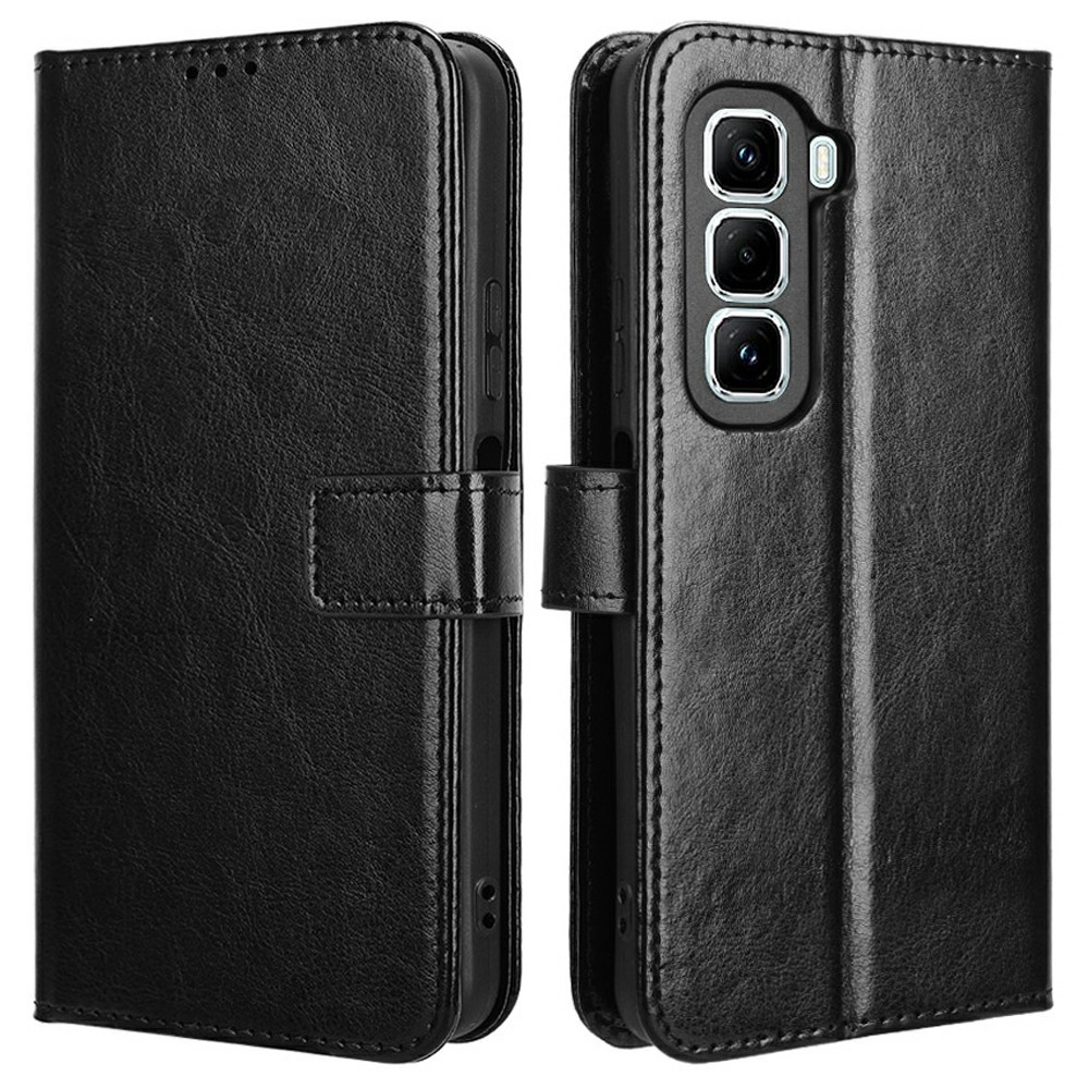 Crazy knižkové púzdro na Infinix Hot 50 Pro - čierne