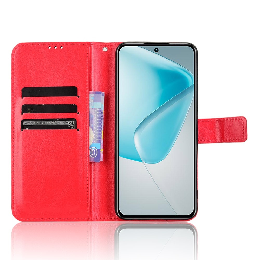 Crazy knižkové púzdro na Infinix Hot 50 Pro+ - červené