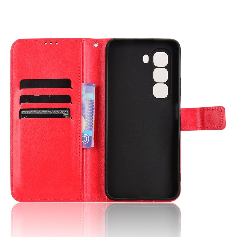 Crazy knižkové púzdro na Infinix Hot 50 Pro+ - červené