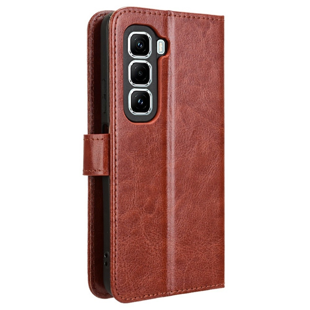 Crazy knižkové púzdro na Infinix Hot 50 Pro - hnedé