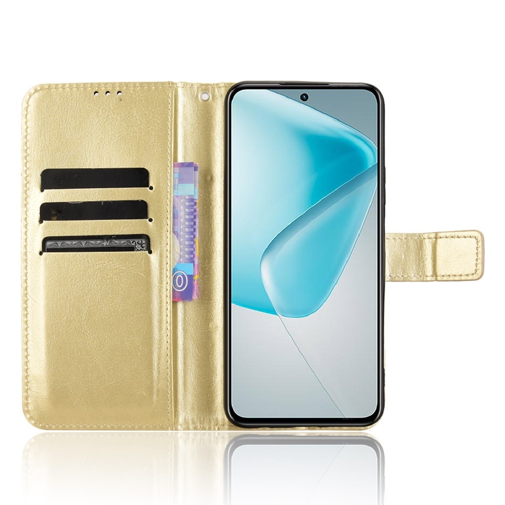 Crazy knižkové púzdro na Infinix Hot 50 Pro+ - zlaté