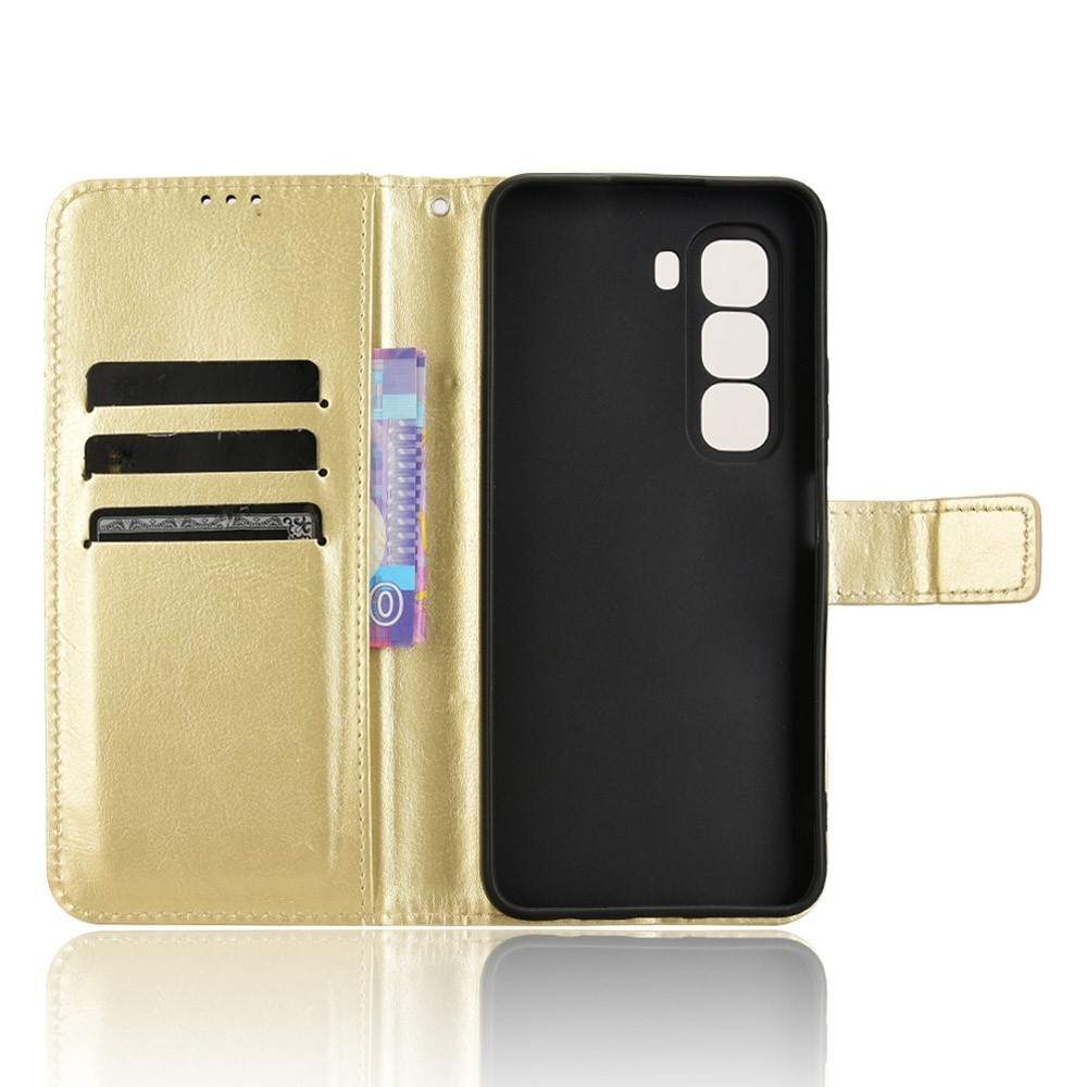 Crazy knižkové púzdro na Infinix Hot 50 Pro - zlaté
