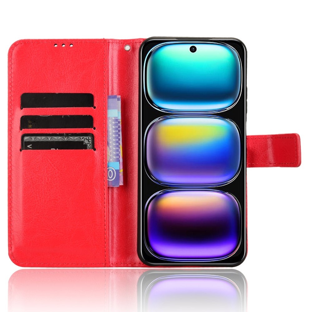 Crazy knižkové púzdro na Infinix Hot 50i/Smart 9 - červené