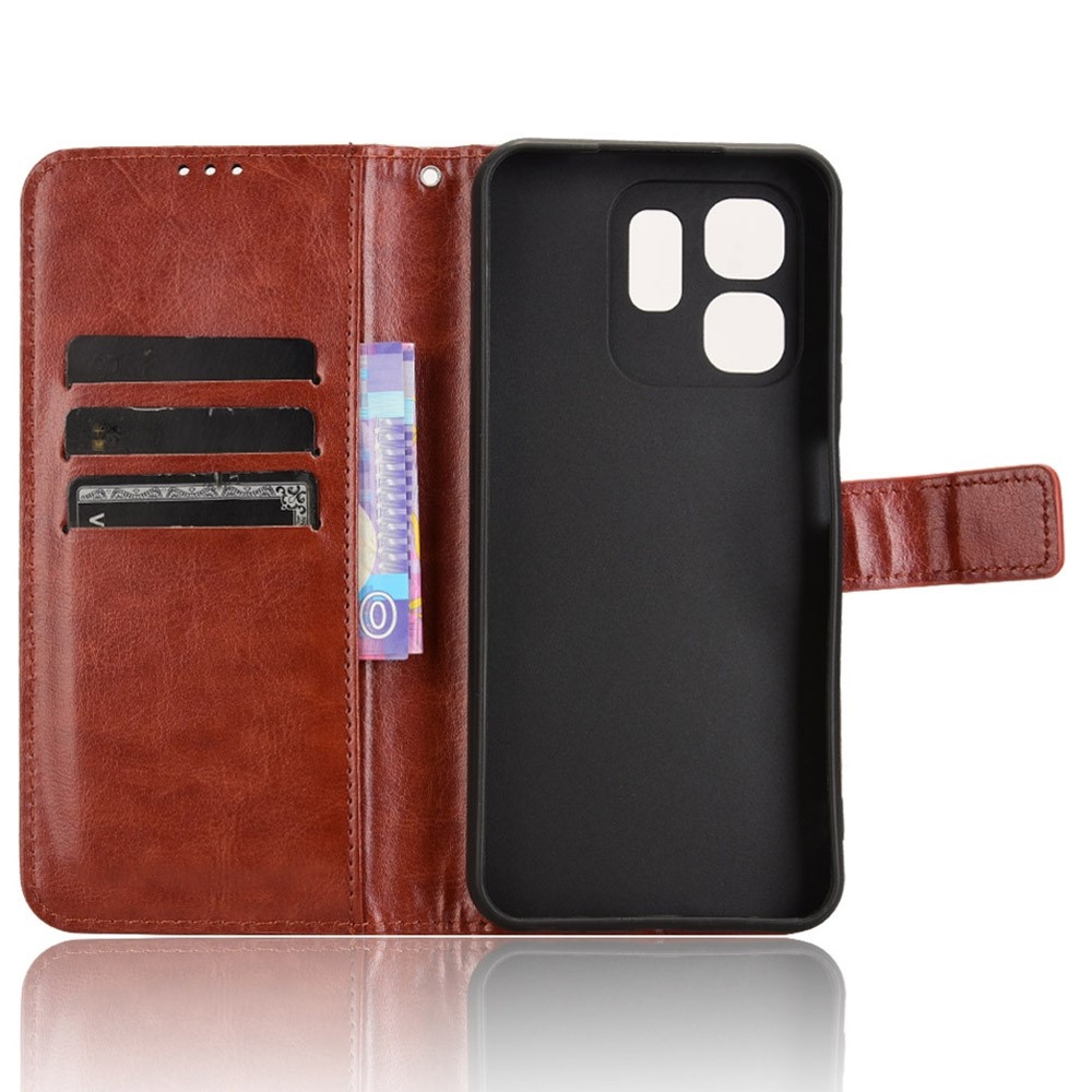 Crazy knižkové púzdro na Infinix Hot 50i/Smart 9 - hnedé